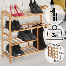 Load image into Gallery viewer, Schuhregal mit 4 Etagen