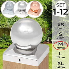 Load image into Gallery viewer, Pfostenkappen Edelstahl 101mm 11er Set