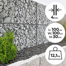 Load image into Gallery viewer, Gabione 100/100/30cm cm 3er Set