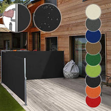 Load image into Gallery viewer, Doppel Seitenmarkise 160x600cm Schwarz