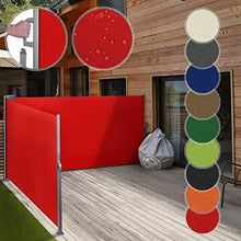 Load image into Gallery viewer, Doppel Seitenmarkise 180x600cm Rot