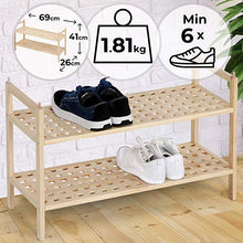 Load image into Gallery viewer, Schuhregal Walnuss Natur