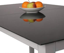 Load image into Gallery viewer, Gartentisch Alu hellgrau schwarz 147x87
