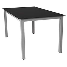 Load image into Gallery viewer, Alumunium table with black glass
