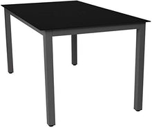 Load image into Gallery viewer, Gartentisch Alu dunkelgrau schwarz 147x87
