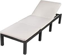 Load image into Gallery viewer, PolyRattan Sonnenliege (Schwarz)
