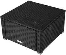 Load image into Gallery viewer, Polyrattan Sitzhocker (Schwarz)
