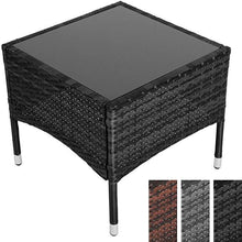 Load image into Gallery viewer, Polyrattan Teetisch schwarz
