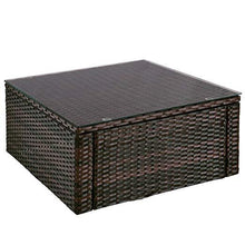 Load image into Gallery viewer, Polyrattan Teetisch (Braun) 59x59x30cm
