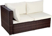 Load image into Gallery viewer, Polyrattan Ecksofa (Braun) 130x71x63cm
