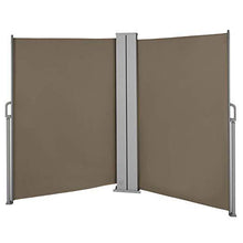 Load image into Gallery viewer, Doppel Seitenmarkise 160x600cm Braun
