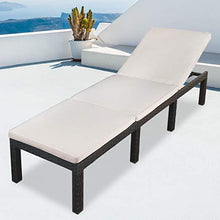 Load image into Gallery viewer, PolyRattan Sonnenliege Braun
