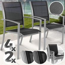 Load image into Gallery viewer, Gartenstuhl Stahl 2pcs Hellgrau
