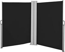 Load image into Gallery viewer, Doppel Seitenmarkise 180x600cm Schwarz
