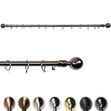 Load image into Gallery viewer, Gardinenzubehoer-Schwarz Nickel-90-160cm
