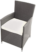 Load image into Gallery viewer, PolyRattan Rattanstuhl04 grau 4er Set
