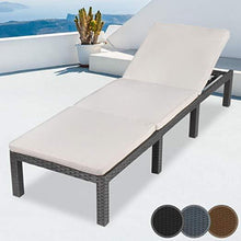Load image into Gallery viewer, Polyrattan Sonnenliege (Grau)
