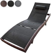 Load image into Gallery viewer, Polyrattan Sonnenliege (Braun)
