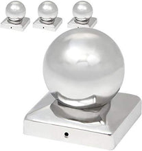 Load image into Gallery viewer, Pfostenkappen Edelstahl 121mm 4er Set
