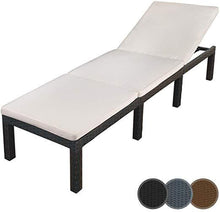 Load image into Gallery viewer, PolyRattan Sonnenliege Braun
