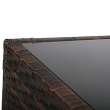 Load image into Gallery viewer, Polyrattan Teetisch (dunkelbraun)
