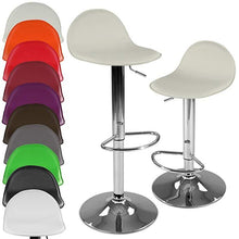 Load image into Gallery viewer, Barhocker Rückenlehne Beige 2er
