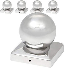 Load image into Gallery viewer, Pfostenkappen Edelstahl 91mm 5er Set
