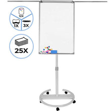 Load image into Gallery viewer, Flipchart mit Rollenfuss - Papierhalter 60x90cm

