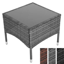 Load image into Gallery viewer, Polyrattan Teetisch (dunkelgrau)
