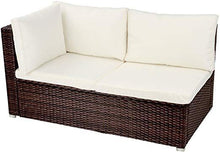Load image into Gallery viewer, Polyrattan Ecksofa (Braun) 130x71x63cm
