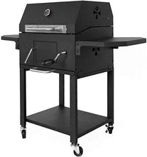 Load image into Gallery viewer, Holzkohlegrill aus Stahl, Schwarz
