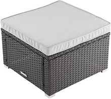 Load image into Gallery viewer, Polyrattan Sitzhocker (Grau)

