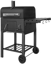 Load image into Gallery viewer, Holzkohlegrill mit Temperaturanzeige Schwarz
