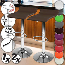 Load image into Gallery viewer, Barhocker aus Kunstleder(braun)-2er
