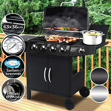 Load image into Gallery viewer, BBQ Gasgrill 4+1 DE/CH/ÖS schwarz

