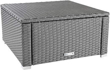 Load image into Gallery viewer, Polyrattan Sitzhocker (Grau) 59x59x30cm
