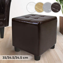 Load image into Gallery viewer, Chesterfield Sitzhocker Braun
