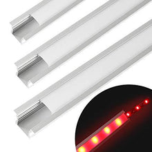 Load image into Gallery viewer, Aluminiumprofil für LED-Streifen LED Strip Aluprofil Set Schiene Alu Profil Aluminium Streifen Pro

