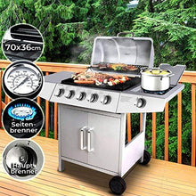 Load image into Gallery viewer, BBQ Gasgrill 5+1 DE/CH/ÖS silber
