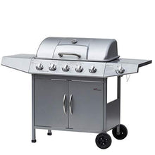 Load image into Gallery viewer, BBQ Gasgrill 5+1 DE/CH/ÖS silber inkl. Regulator
