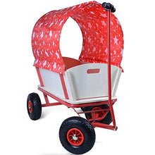 Load image into Gallery viewer, Bollerwagen mit Dach 100kg Rot mit Sterne
