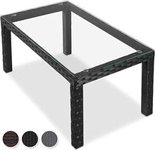 Load image into Gallery viewer, Polyrattan Teetisch (Schwarz) 80x45x37cm
