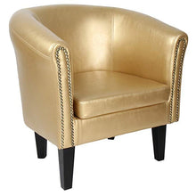Load image into Gallery viewer, Chesterfield Sessel Hocker Gold Zierknöpfen
