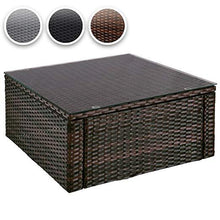 Load image into Gallery viewer, Polyrattan Teetisch (Braun) 59x59x30cm
