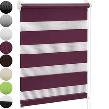 Load image into Gallery viewer, Doppelrollo 70x120cm aubergine
