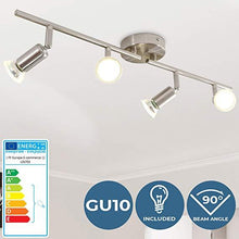 Load image into Gallery viewer, LED Deckenleuchte mit 4 Strahlern
