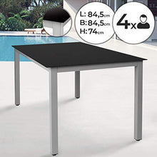 Load image into Gallery viewer, Alumunium table with black glass

