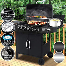 Load image into Gallery viewer, BBQ Gasgrill 6+1 DE/CH/ÖS schwarz
