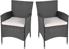 Load image into Gallery viewer, PolyRattan Rattanstuhl grau 2er Set
