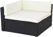 Load image into Gallery viewer, Polyrattan Gartenmöbel 18 tlg (Schwarz)
